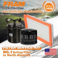 Fram Oil Air Fuel Filter Service Kit for Subaru Svx Coupe CXW 03/1992-04/1997