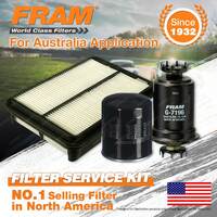 Fram Oil Air Fuel Filter Service Kit for Toyota Previa Tarago TCR10 11 20 21