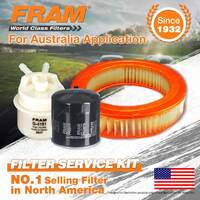 Fram Oil Air Fuel Filter Service Kit for Toyota T18 TE72 11/1979-1985