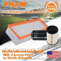 Fram Oil Air Fuel Filter Service Kit for Volkswagen Jetta 1K 01/2011-On