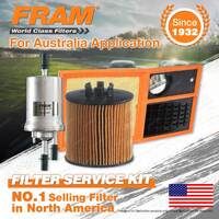 Fram Oil Air Fuel Filter Service Kit for Volkswagen Polo 9N BTS 07/2006-04/2010