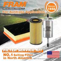 Fram Oil Air Fuel Filter Service Kit for Volvo S40 MS38 06/2004-08/2010