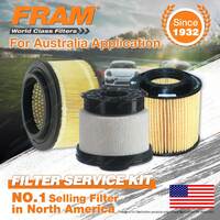 Fram Oil Air Fuel Filter Service Kit for Mazda Bt50 UP0Y Turbo Diesel