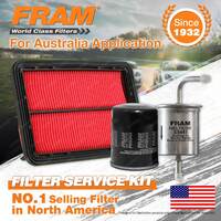 Fram Oil Air Fuel Filter Service Kit for Mazda 626 GE Wagon GW Engine FS