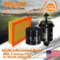 Fram Oil Air Fuel Filter Service Kit for Mazda B4000 Bravo V6 4L Petrol