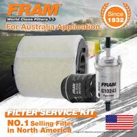 Fram Oil Air Fuel Filter Service Kit for Volkswagen Polo 6R 77 TSI GTI 4cyl