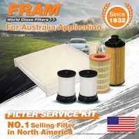 Fram Air Oil Fuel Cabin Filter Service Kit for Holden Colorado RG Colorado 7 RG