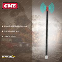 GME 320mm Rubber 27MHZ Antenna - Black Rubber Whip 4WD Offroad Boad AE-SS2001