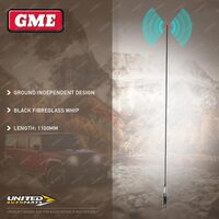 GME 1100mm Fibreglass 27MHZ Antenna - Black Fibreglass Whip AE-SS220