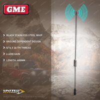 GME 600mm 6.6DBI Antenna Stainless Steel Whip - 5/16x26 TPI Thread AE-SS4008