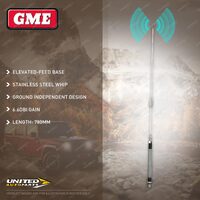 GME 780mm Elevated Feed Antenna (6.6DBI Gain) - Stainless Steel Whip AE-SS4012K1