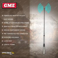 GME 970mm 6.6DBI Elevated-Feed Antenna - Barrel Style Stainless Steel Spring