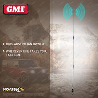 GME 830mm/1230mm Fold Down Stainless Steel Antenna (6 & 9DBI Gain)