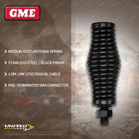 GME Medium Duty Black Antenna Spring - FME Terminated - suit 960mm Black Whip