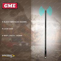 GME 1050mm 6.6DBI Gain Black Antenna Whip Suit AS-SS004B 1200mm Radome Antenna