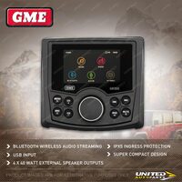 GME Bluetooth AM / FM Black Marine Stereo with 2.7" TFT LCD display