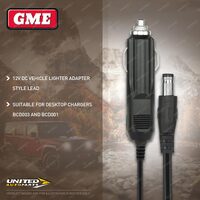 GME 12V Dc Cigarette Lighter Lead - Suit BCD-SS001 / BCD-SS008 / BCD-SS013