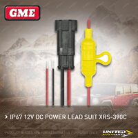 GME IP67 12V DC Power Lead Suit XRS-SS-390C / TX-SS4600 / TX-SS4610