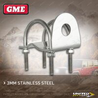 GME 3mm Stainless Steel Right-Angle Bullbar Antenna Mounting Bracket MB-SS024SS