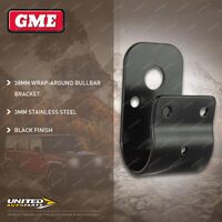 GME 38mm Black Stainless Steel Wrap-Around Bullbar Bracket MB-SS101B