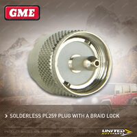 GME Replacement Solderless PL-SS259 Connector - Braid Lock PL-SS2593