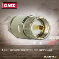 GME PL-SS403 Replacement UHF PL-SS259 Connector - Suit RG213/U Cable