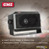 GME 3 Watt Black Extension Speaker Compact Size 66 x 113 x 56mm SPK-SS04