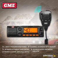 GME 4 Watt DIN 27 MHz AM CB radio - Priority Channel with Dual Watch TX-SS2720