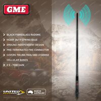 GME 1200mm Multi-Band Cellular Antenna - Black Fibreglass Radome 2.5 - 7dBi Gain