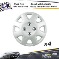 4 pieces of GearX Silver Wheel Covers 13" Coluber Automative Parts