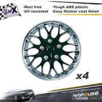 4 pcs of GearX Wheel Covers 16" Tantilla Chrome and Ice Black Automative Parts