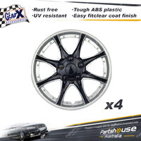 4 pcs of GearX Wheel Covers 16" Notechis Silver and Ice Black Automative Parts