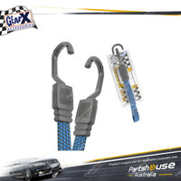 1 x GearX Blue Flat Bungee Strap With Hooks Length 45mm Automative Parts