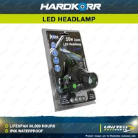 Hardkorr 850 Lumen Head Torch Headlamp 10W IP66 Waterproof Caravan Camping