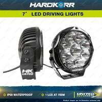 Pair Hardkorr Lifestyle 7" LED Driving Lights IP68 Waterproof Caravan Camping