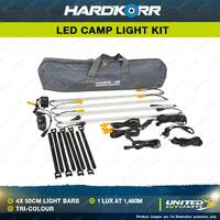 Hardkorr Lifestyle 4 Bar Orange & White LED Camp Light Kit IP68 Waterproof