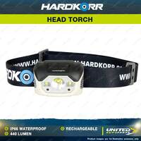 Hardkorr 440LM Rechargeable LED Head Torch with Hands Free Mode Camping