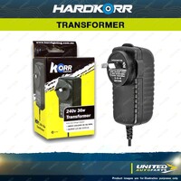 Hardkorr 36W 240V to 12V Transformer 1 Metre 2 pin DC forcamping lights