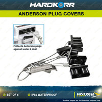 Hardkorr Set of 5 Anderson Plug Covers - Protects Plugs Against Water & Dust