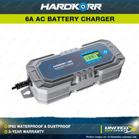 Hardkorr 6A AC Battery Charger with Automatic 6/12V DC Recognition