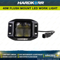 Hardkorr XDW Series 40W Square Flush Mount LED Hyperflood Work Light