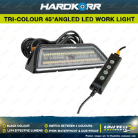 Hardkorr XDW Series Tri-Colour 45 Degree Angled LED Work Light - Black