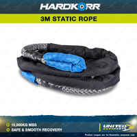 Hardkorr 3 Meters Static Rope 15000kg MBS - Safe & Smooth Recovery