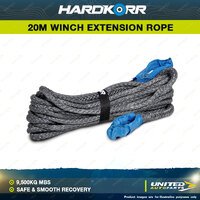 Hardkorr 20M Winch Extension Rope 9500kg MBS - Safe & Smooth Recovery