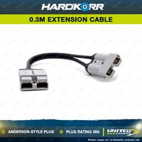 Hardkorr 0.3m Anderson Plug Adapter Battery Extension Cable Plug Rating 50A