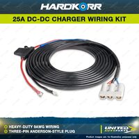 Hardkorr 25A Heavy-Duty 9AWG DC-DC Charger Wiring Kit Three-Pin Anderson Plug