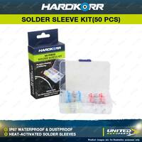 Hardkorr 50 Pcs Heat-Activated Solder Sleeve Kit - Voltage 600V-1000V Waterproof