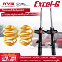 Rear KYB EXCEL-G Shock Absorbers Lowered King Springs for HOLDEN Nova LG I4 FWD