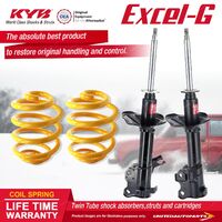 Front KYB EXCEL-G Shock Absorbers Lowered King Springs for NISSAN Pintara U12