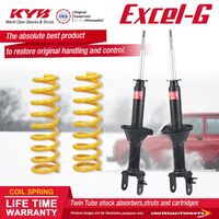 Front KYB EXCEL-G Shock Absorbers STD King Springs for FORD Fairlane NF NL I6